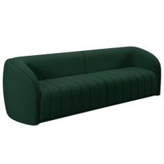 Imagem de Sofá 5 Lugares Para Sala 332cm Lazio M03 Veludo Verde - Lyam Decor