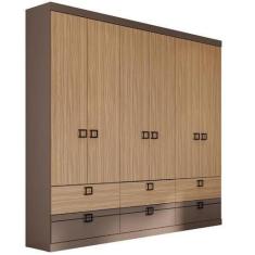 Imagem de Guarda roupa  herval ph 1734 - cor cedro + fendi - sem espelho