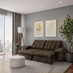 Imagem de Sofá 4 Lugares Retrátil Itaóca Marrom - Mobly