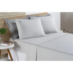 Imagem de Jogo De Cama Liana King 4 Peças Micropercal 200Fios Elegante - Safira