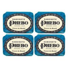 Imagem de Kit 4 Sabonete Barra Frescor Da Manhã Glicerina Vegetal Óleo De Palma