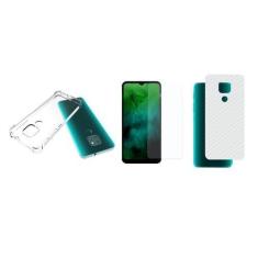 Imagem de Capinha Antichoque E Película Vidro Frente E Traseira Moto G9 - Hrebos