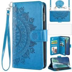 Imagem de Asuwish Capa de telefone para Samsung Galaxy Note 20 5G com protetor de tela de vidro temperado e suporte fino híbrido resistente capa protetora Note20 Notes 20s Twenty Not S20 mulheres homens azul