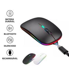 Imagem de Mouse Sem Fio Usb Recarregável Bluetooth Rgb: Cores