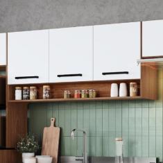 Imagem de Armário Aéreo De Cozinha 3 Portas E Nicho Giovanna - Irm