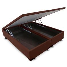 Imagem de Cama Box Suede Marrom Bau  - 138x188