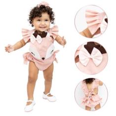 Imagem de Fantasia Bebê Mesversário Menina Cervo Festa Bosque Encantado - colori