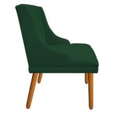 Imagem de Kit 6 Cadeiras de Jantar Suede Pés Palito Verde