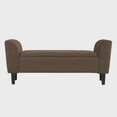 Imagem de Recamier Bau Malibu 1,60m Suede Marrom - Inova Decor