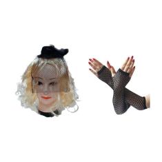 Imagem de Fantasia Viuva Negra Tiara Com Veu E Luva Hallowwen Festas