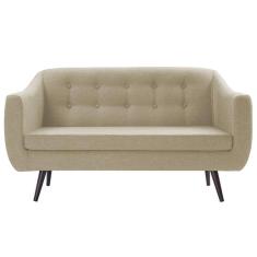 Imagem de Sofa 2 Lug Pes Tabaco 135 cm 7017 Linho Bege Dmobiliario