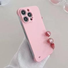 Imagem de Capa fosca sem moldura de cor sólida para iPhone 14 11 12 13 Pro Max Mini XR XS Max X 7 8 Plus Capa protetora para PC rígido, rosa, para iPhone 14 Pro