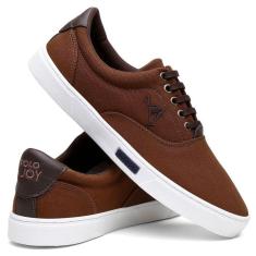 Imagem de Tenis Masculino Sapatenis Polo Joy Confortavel Casual Café