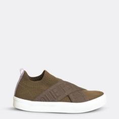 Imagem de Tênis Fem Petite Jolie Slip On Free Knit Oliva PJ6961-Feminino