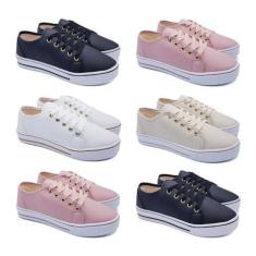 Imagem de Kit 6 Pares Tênis Feminino Casual Flatform Solado Alto K79 - FABRICATA