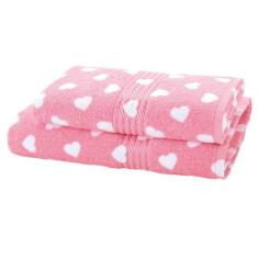 Imagem de Kit Jogo de Toalhas Dohler 2 Peças Banho e Rosto Prisma 100% Algodão E