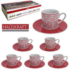 Imagem de JOGO DE XICARA PARA CAFE DE PORCELANA MOSAIC HAUSKRAFT COM 12 PECAS 90ML