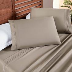 Imagem de Jogo D E Cama Allegra Casal Padrao 04 Peças Micropercal 200 Fios - May