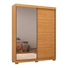 Imagem de Guarda roupa casal 100% mdf sierra com espelho camarú - village móveis