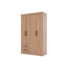 Imagem de Guarda Roupa Solteiro 4 Portas E 2 Gavetas Briz Be12 Castanho