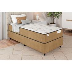 Imagem de Cama Box Marrom + Colchão Solteiro Smart Classic Marrom (88X188x64) -