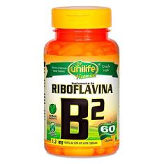 Imagem de Vitamina B2 Riboflavina Unilife 60 Cápsulas De 500mg