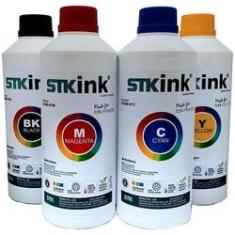 Imagem de 4 x 500ml Tinta STK BTD60 BT5001 T300 T500W T700W compatível com InkTank Brother