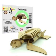 Imagem de Brinquedo Quebra Cabeça 3D Tartaruga Mdf