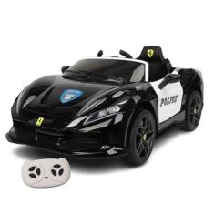 Imagem de Carrinho elétrico com controle remoto de criança 12V sport Polícia Bang Toys