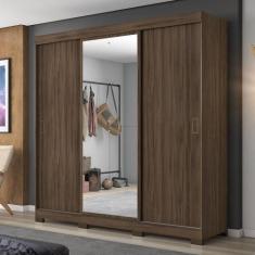 Imagem de Guarda Roupa Casal 3 Portas 4 Gavetas Com Espelhos Nt5020 Notável Móve