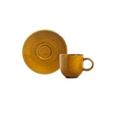 Imagem de CONJUNTO C 6 XÍCARAS DE CAFÉ C PIRES COUP STONEWARE ÂMBAR 97 ml