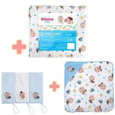 Imagem de Fralda De Pano + Pano De boca + Toalha De Banho Bebe Monica - INCOMFRA