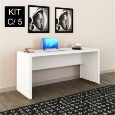 Imagem de Kit 5 Escrivaninhas 163cm Me4109 Branco