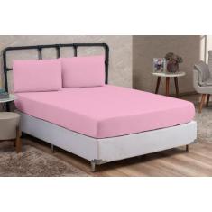 Imagem de Jogo De Cama Box Casal 03 Peças Liso 100% Algodão Linha Prime Percal 2