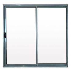 Imagem de Janela de Alumínio Brilhante Vitro de Correr 2 Folhas Sem Grade Hale E