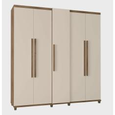 Imagem de Guarda-Roupa Casal Munique 5 Portas Freijó com Off White - rv Móveis