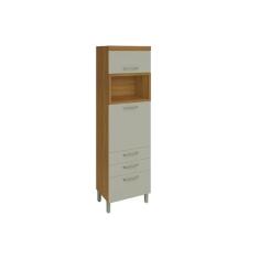 Imagem de Paneleiro De Cozinha Princesa C/ 2 Portas 3 Gavetas (1 Forno) 64cm Freijo/off White - Nesher