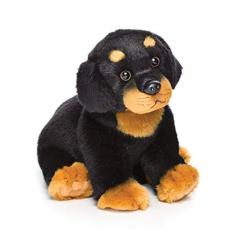 Imagem de DEMDACO Pequeno Rottweiler Cão Preto com Brinquedo de Pelúcia de Pelúcia Infantil Marrom