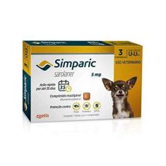 Imagem de Simparic 5mg, 1,3 até 2,5kg, 03 Compr Zoetis para Cães