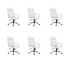 Imagem de Conjunto com 6 Cadeiras de Escritório Presidente Office Plus