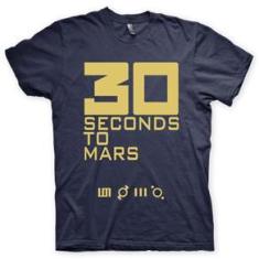 Imagem de Camiseta Thirty Seconds To Mars Marinho e  em Silk 100% Algodão