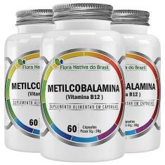 Imagem de Kit 3X Vitamina B12 (Metilcobalamina) 414% IDR 60 cápsulas - Flora Nativa