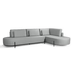 Imagem de Sofá 4 Lugares com Chaise Direito Austrália Linho 293cm Redenobre