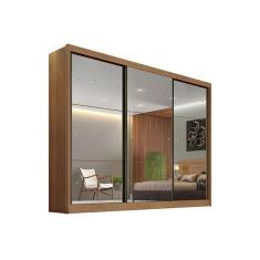 Imagem de Guarda Roupas 3 Portas De Correr De C- Espelho E 6 Gavetas Atlanta-passion Cumaru