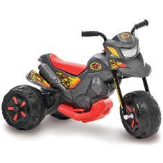 Moto Elétrica Infantil Mini Motinha Motorizada Azul Carretinha