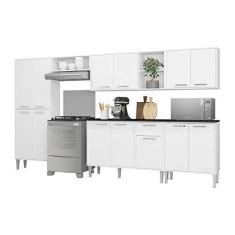 Imagem de Cozinha Compacta Multimóveis Xangai Jazz Fg3157 com Armário e Balcão Branca