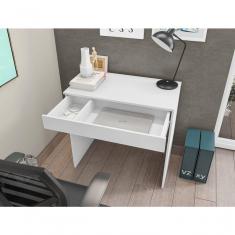 Imagem de Mesa Escrivaninha Para Computador Alexia 80cm Branco Ajl