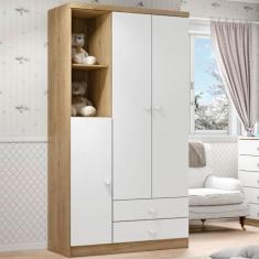 Imagem de Guarda Roupa infantil 03 Portas 02 Gavetas Pique Esconde Henn