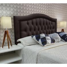 Imagem de Cabeceira Cama Queen Capitone Sophia Provençal Suede Marrom 120 rbl