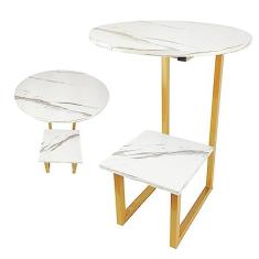 Imagem de Mesa Cabeceira Canto Lateral Quarto Sala Varanda Escritorio Mesinha Redonda Multiuso Minimalista Decoraçao